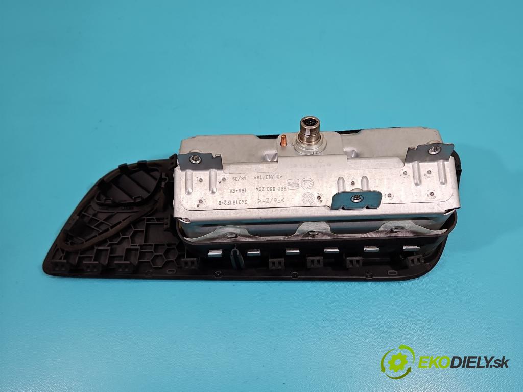 Vw Polo V 6R 2009-2017 1.2b 60 hp manual 44 kW 1198 cm3 5- Polštář: vzduch: spolujezdce 6R0880204 (Airbag)