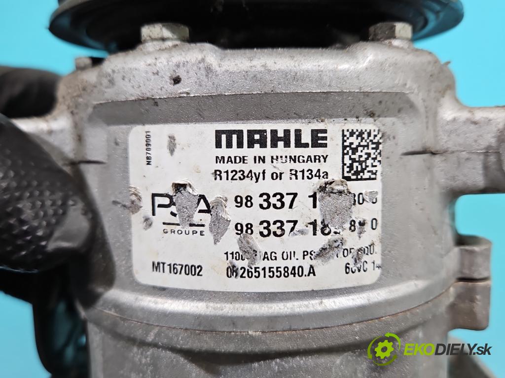 Opel Astra VI 2022- 1.5 cdti 131 hp manual 96 kW 1499 cm3 5- Kompresor: klíma 9833718980 (Kompresor klimatizace)