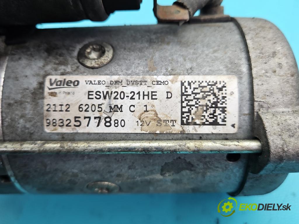 Opel Astra VI 2022- 1.5 cdti 131 hp manual 96 kW 1499 cm3 5- startér: 9832577880 (Startér)