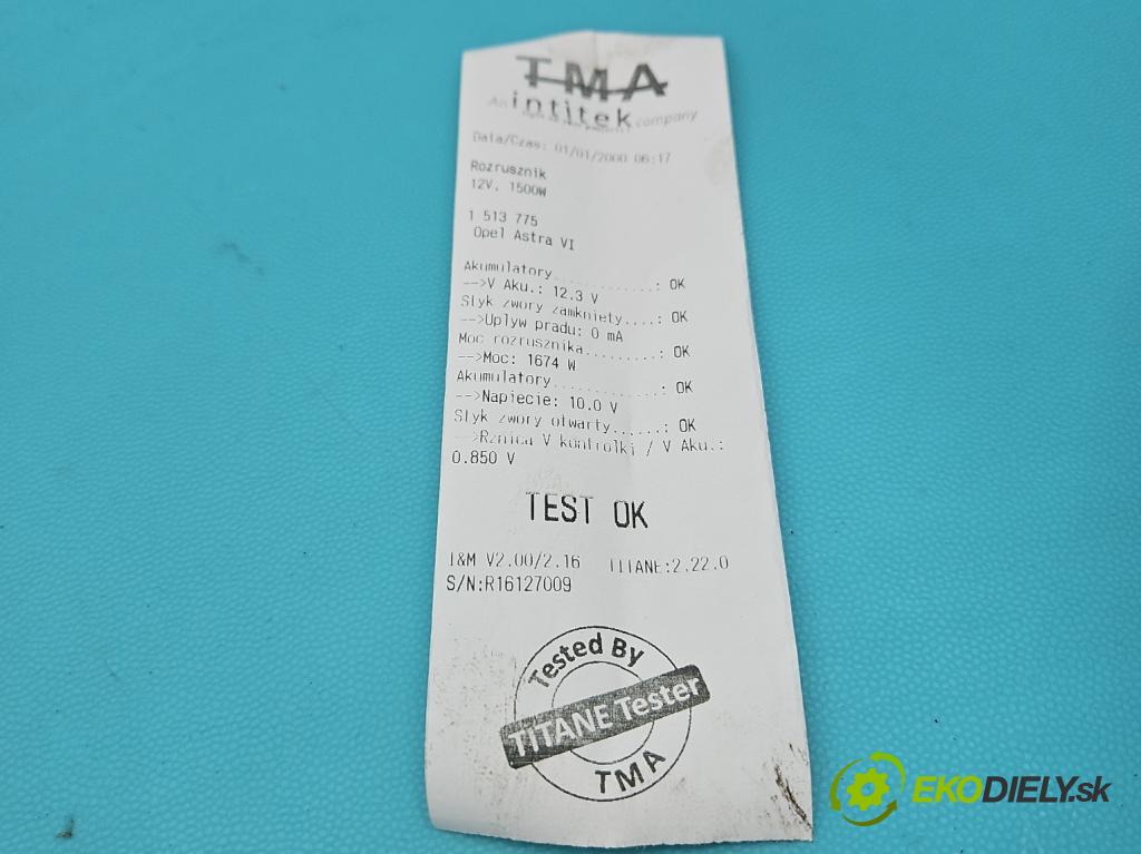 Opel Astra VI 2022- 1.5 cdti 131 hp manual 96 kW 1499 cm3 5- startér: 9832577880 (Startér)