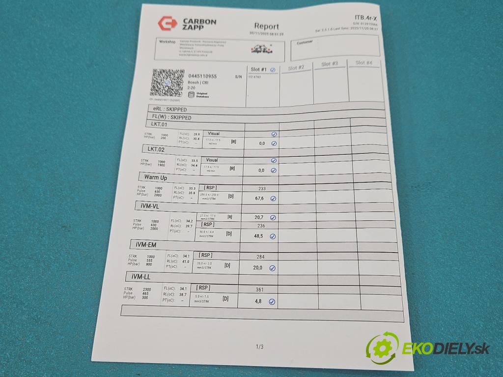 Opel Astra VI 2022- 1.5 cdti 131 HP manual 96 kW 1499 cm3 5- vstrek 0445110955 (Vstrekovač paliva)