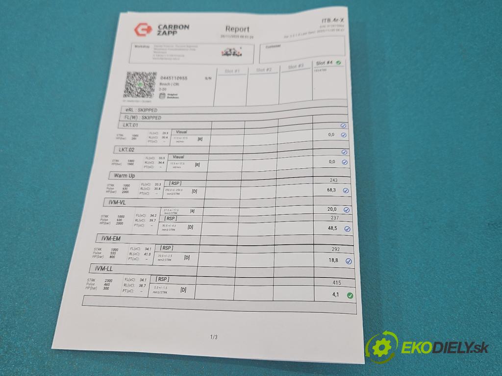 Opel Astra VI 2022- 1.5 cdti 131 HP manual 96 kW 1499 cm3 5- vstrek 0445110955 (Vstrekovač paliva)