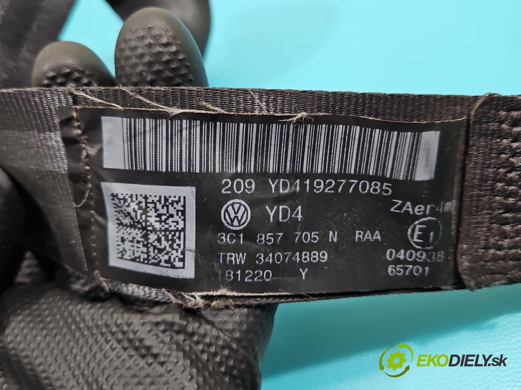 Vw Passat CC 2008-2016 2.0 TDI 140 HP manual 103 kW 1999 cm3 4- pas bezpečnosť: predné ľavý 3C1857705N