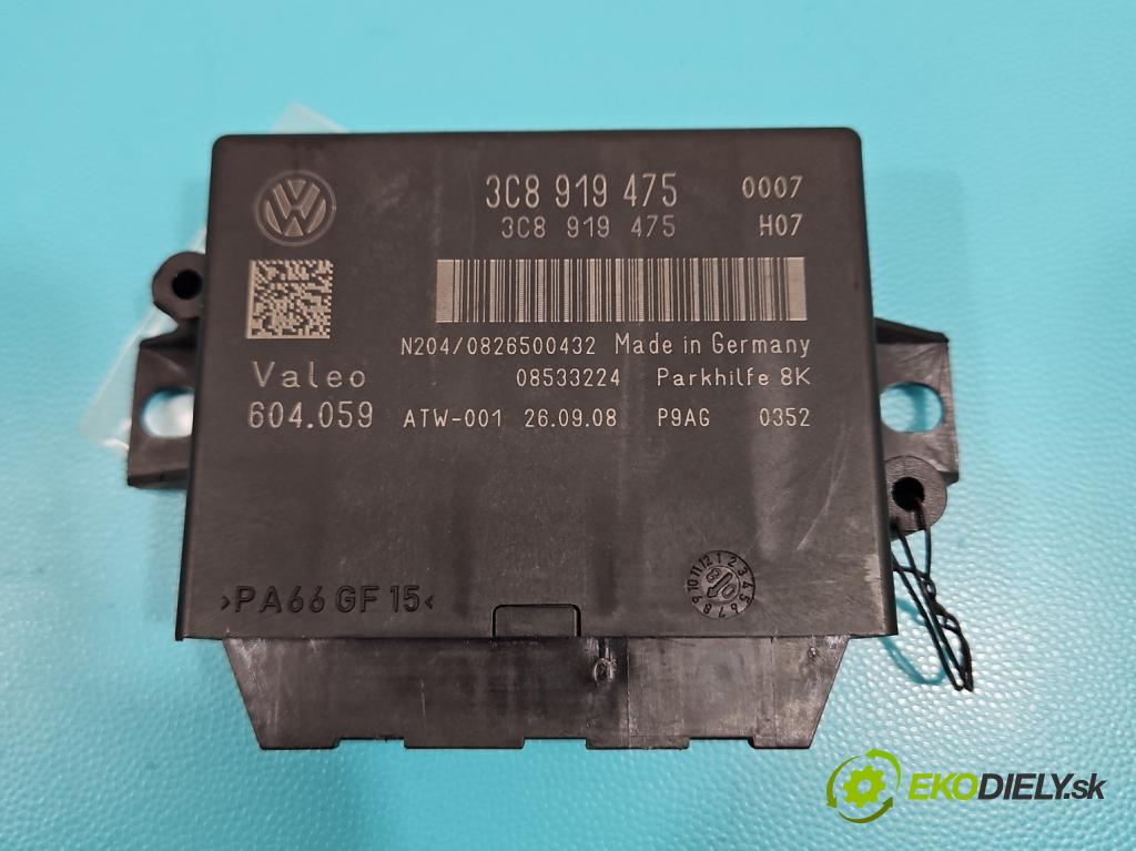 Vw Passat CC 2008-2016 2.0 TDI 140 HP manual 103 kW 1999 cm3 4- riadiaca jednotka parkovaní: 3C8919475