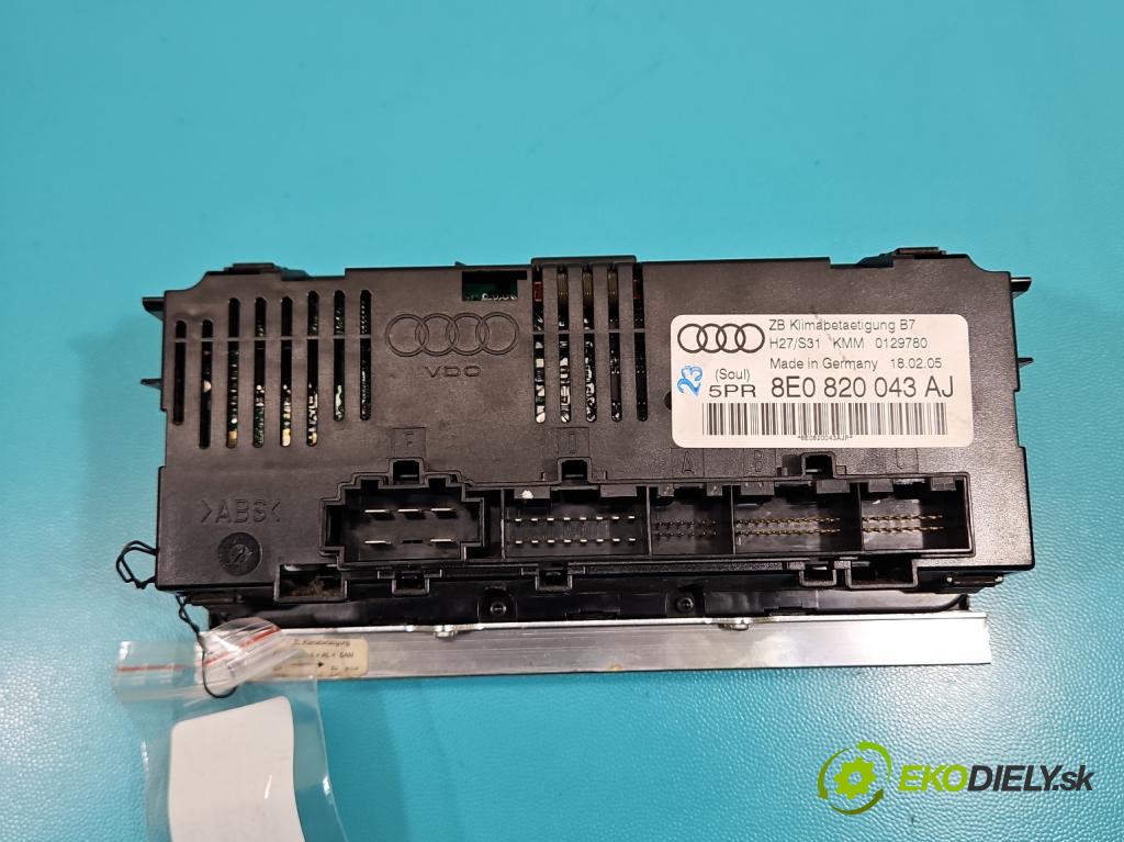 Audi A4 B7 2004-2008 1.8 T 20V 163 hp manual 120 kW 1781 cm3 5- palubní deska panel topení 8E0820043AJ