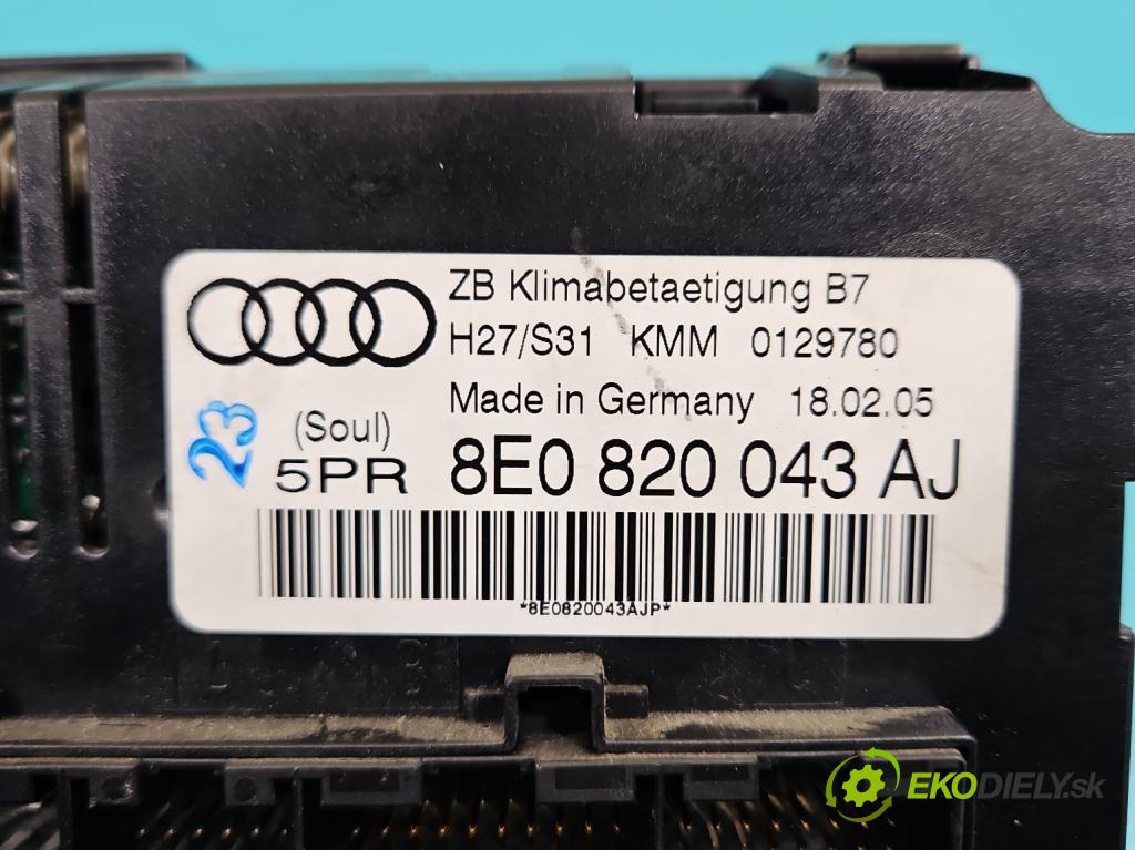 Audi A4 B7 2004-2008 1.8 T 20V 163 hp manual 120 kW 1781 cm3 5- palubní deska panel topení 8E0820043AJ