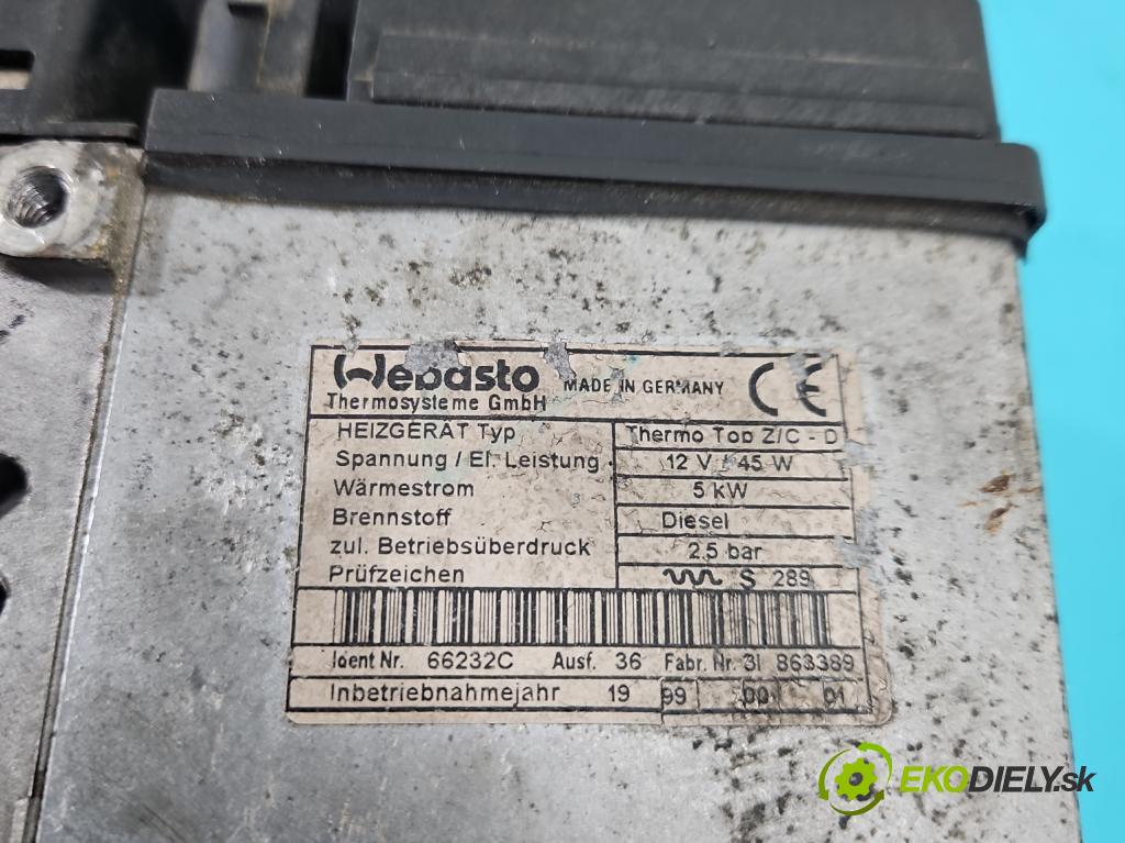 Rover 75 2.0 CDT 116 HP manual 85 kW 1950 cm3 4- Webasto 66232C (Webasto (nezávislé kúrenie))