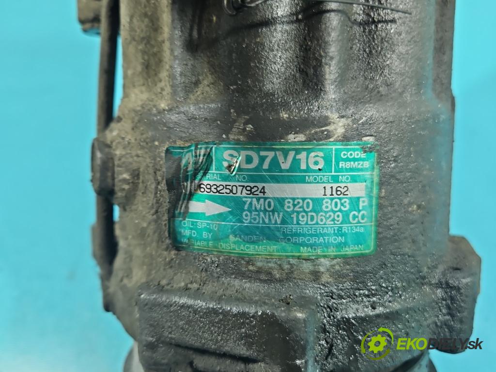 Vw Sharan I 1995-2010 1.9 tdi 90 hp manual 66 kW 1896 cm3 5- Kompresor: klíma 7M0820803P (Kompresor klimatizace)