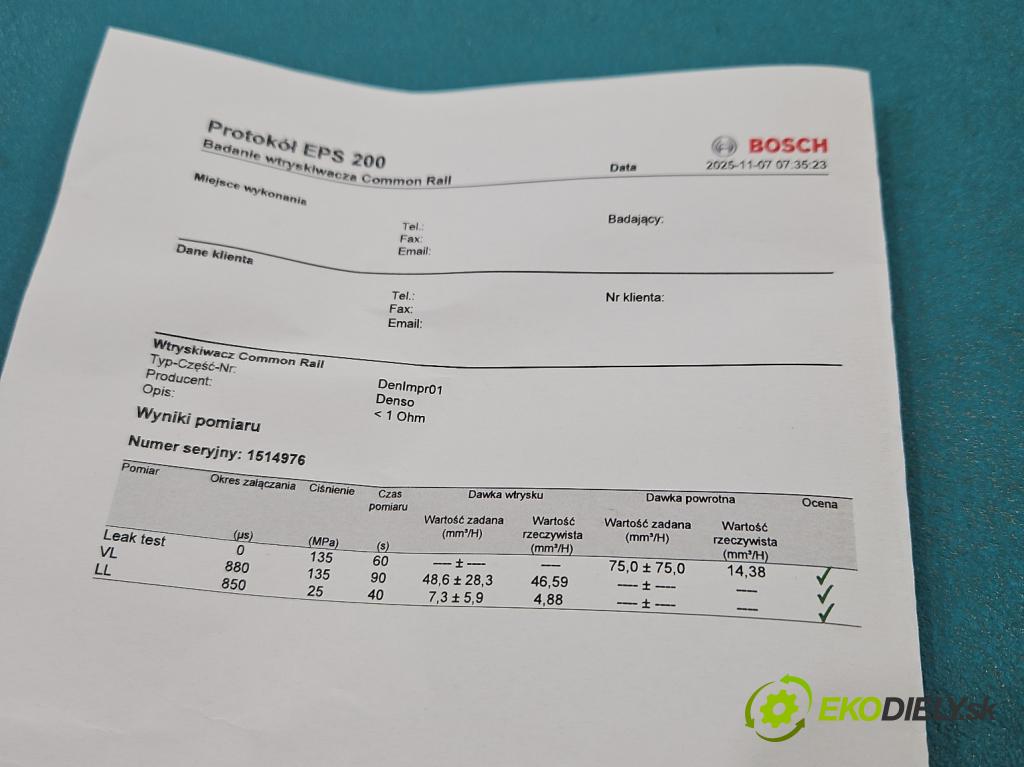 Toyota Avensis II T25 2003-2008 2.0 D4D 110 HP manual 81 kW 1995 cm3 5- vstrek 23670-0G010 (Vstrekovač paliva)