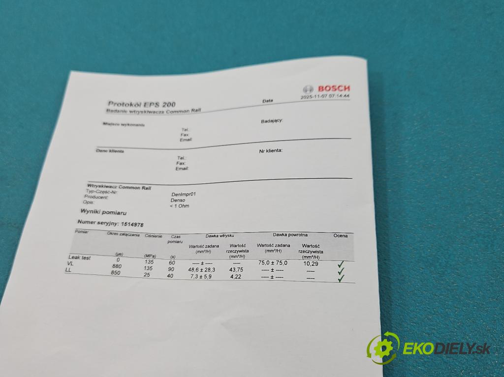 Toyota Avensis II T25 2003-2008 2.0 D4D 110 HP manual 81 kW 1995 cm3 5- vstrek 23670-0G010 (Vstrekovač paliva)