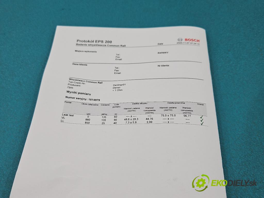 Toyota Avensis II T25 2003-2008 2.0 D4D 110 HP manual 81 kW 1995 cm3 5- vstrek 23670-0G010 (Vstrekovač paliva)