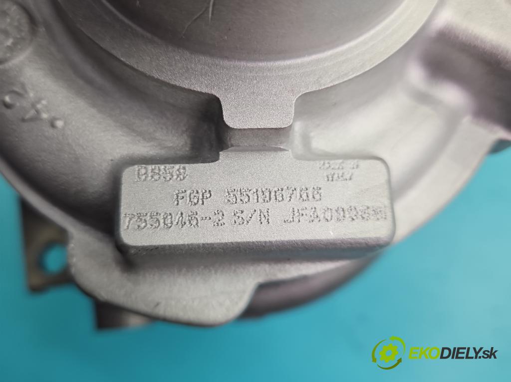Fiat Croma II 2005-2010 1.9 jtd 150 HP manual 110 kW 1910 cm3 5- turbodúchadlo, turbo repasovaná 755046-2