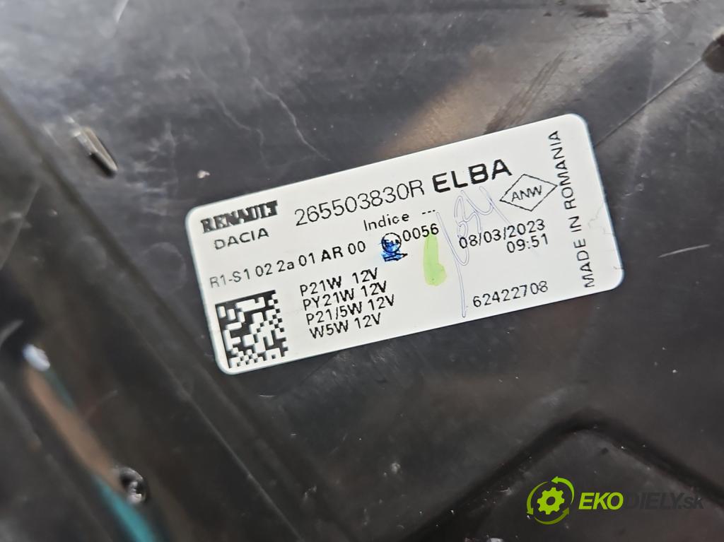Dacia Sandero III 2020- 1.0 SCe 91KM manual 67 kW 999 cm3 5- světlo zadní pravé 265503830R (Klika dveří ostatní)