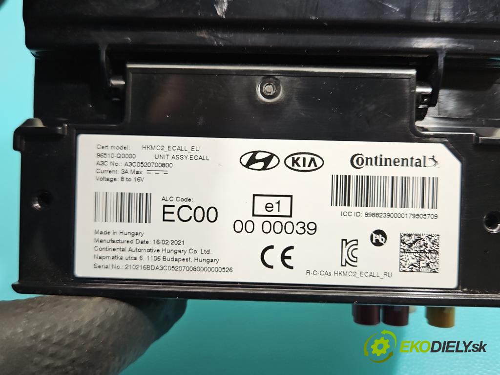 Hyundai i20 III 2020- 1.2 16V 84KM manual 61.8 kW 1197 cm3 5- riadiaca jednotka ostatné 96510-Q0000