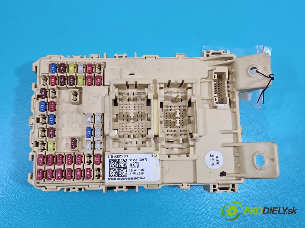 Hyundai i20 III 2020- 1.2 16V 84KM manual 61.8 kW 1197 cm3 5- skříňka pojistková 91950-Q0870 (Pojistková skříňka)