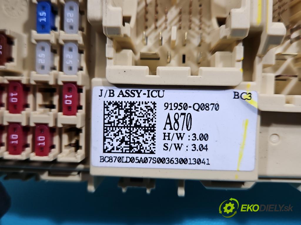 Hyundai i20 III 2020- 1.2 16V 84KM manual 61.8 kW 1197 cm3 5- skříňka pojistková 91950-Q0870 (Pojistková skříňka)