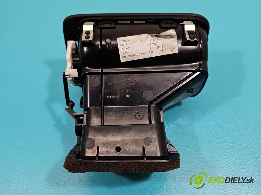 Vw Polo V 6R 2009-2017 1.4 16V 86 HP manual 63 kW 1390 cm3 5- Mřížka: kúrenia ostatné 6RF819704