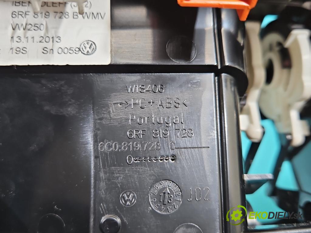 Vw Polo V 6R 2009-2017 1.4 16V 86 hp manual 63 kW 1390 cm3 5- Mřížka: topení medián: 6RF819728B (Mřížka topení)