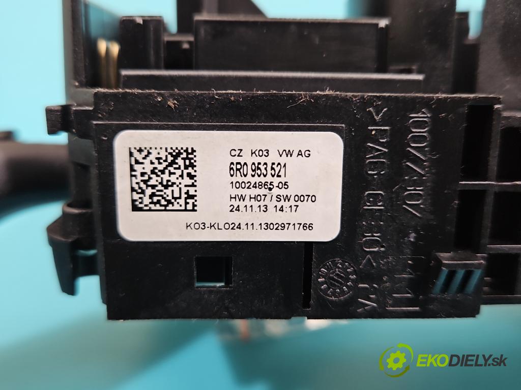 Vw Polo V 6R 2009-2017 1.4 16V 86 HP manual 63 kW 1390 cm3 5- prepínač komplex: 6R0953521 (Prepínacie páčky pod volantom)
