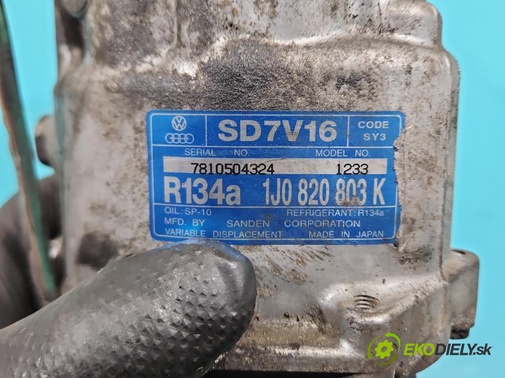 Vw Golf IV 1997-2003 1.9 SDI 68 hp manual 50 kW 1896 cm3 5- Kompresor: klíma 1J0820803K (Kompresor klimatizace)