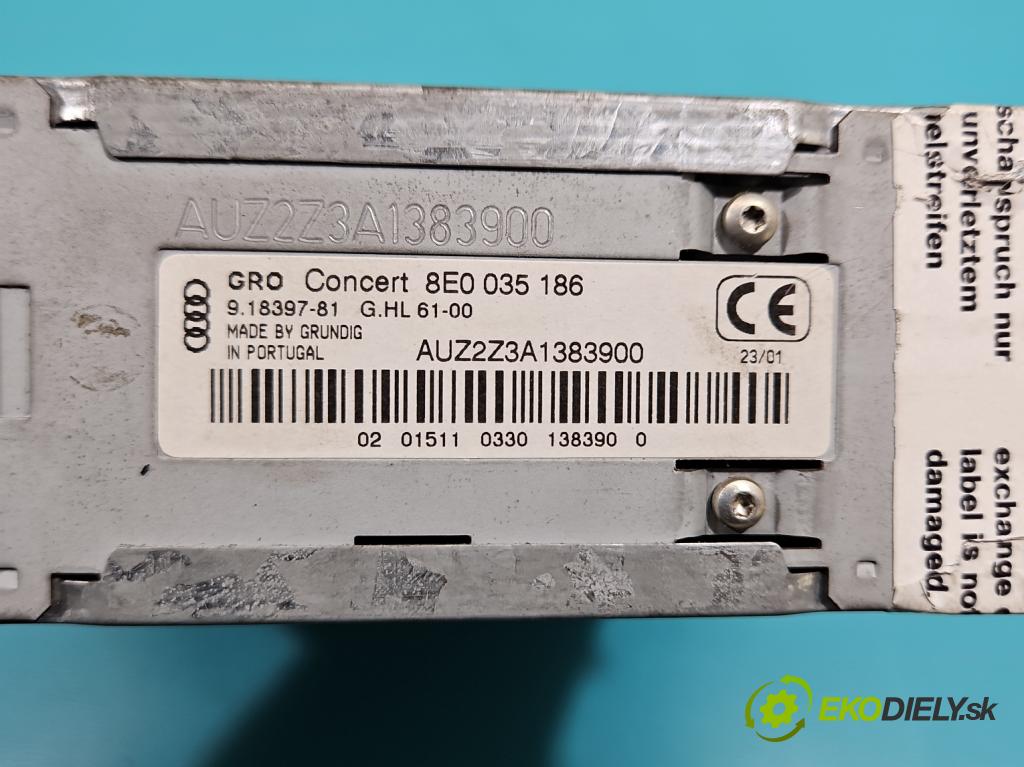 Audi A4 B7 2004-2008 1.8 T 20V 163 HP manual 120 kW 1781 cm3 5- Radio originál 8E0035186