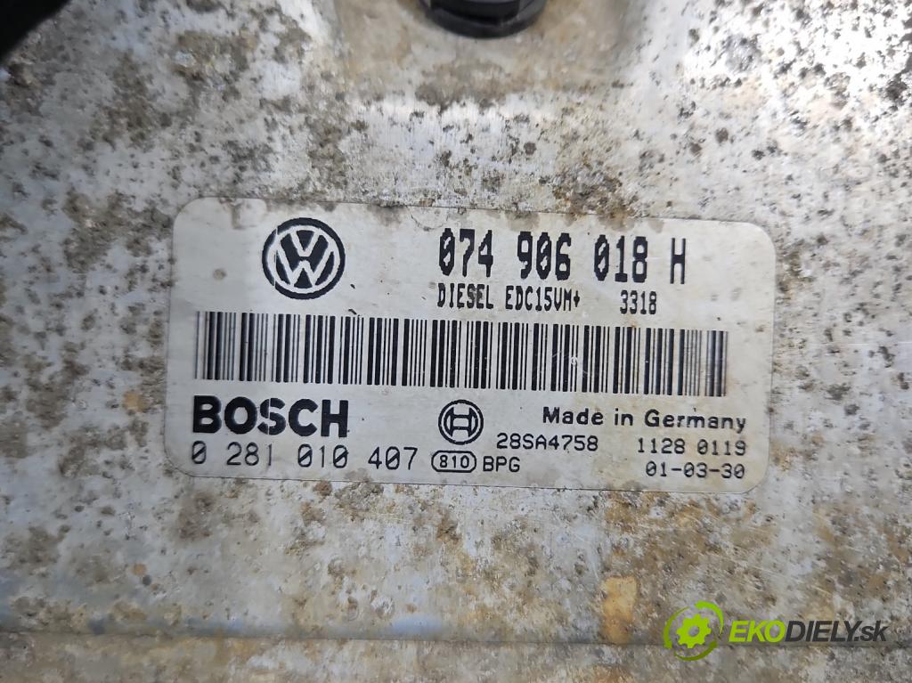 Vw LT II 1996-2006 2.5 TDI 109 HP manual 80 kW 2461 cm3 5- riadiaca jednotka motora 074906018H