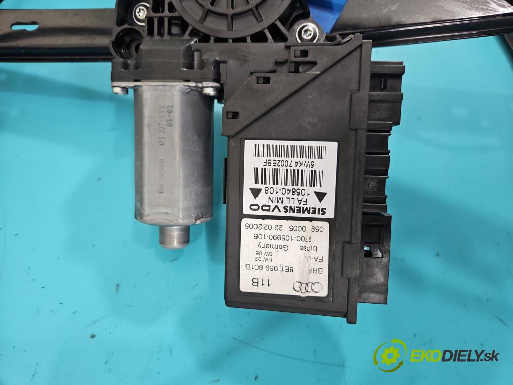 Audi A4 B7 2004-2008 1.8 T 20V BFB 163 HP manual 120 kW 1781 cm3 5- mechanizmus okna predné ľavý 8E1959801B