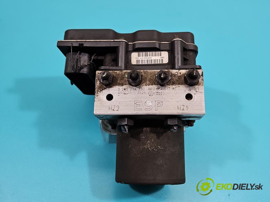 Audi A4 B7 2004-2008 1.8 T 20V 163 HP manual 120 kW 1781 cm3 5- čerpadlo abs 0265234330 (Pumpa ABS)