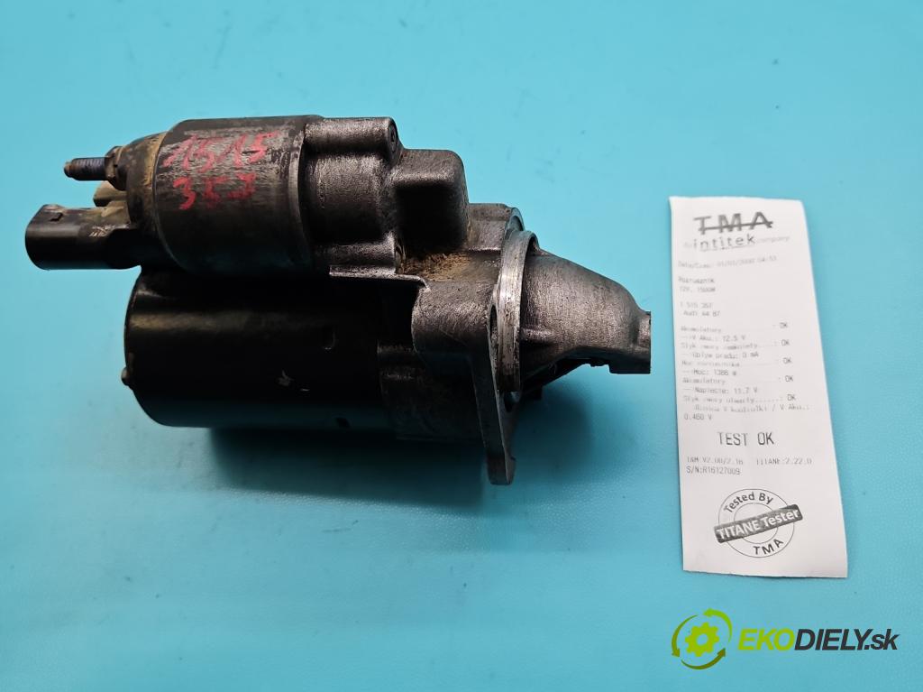 Audi A4 B7 2004-2008 1.8 T 20V 163 hp manual 120 kW 1781 cm3 5- startér: 0001107427 (Startér)