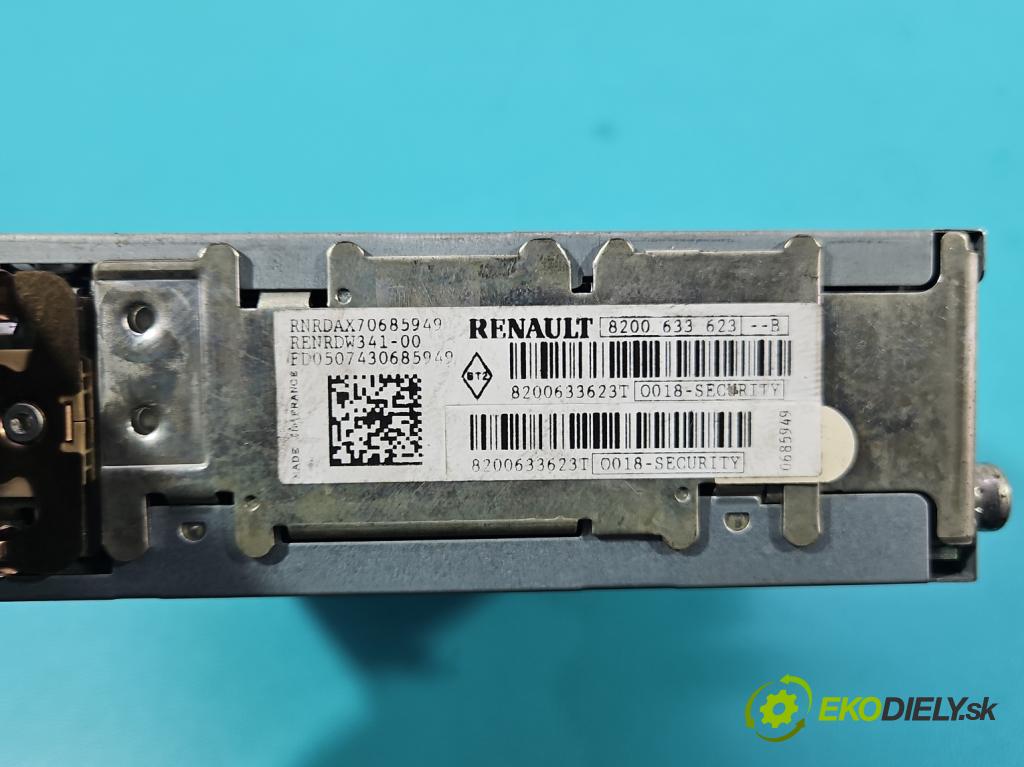 Renault Clio III 2005-2012 1.6 16V 111KM automatic 82 kW 1598 cm3 5- Radio originál 8200633623B