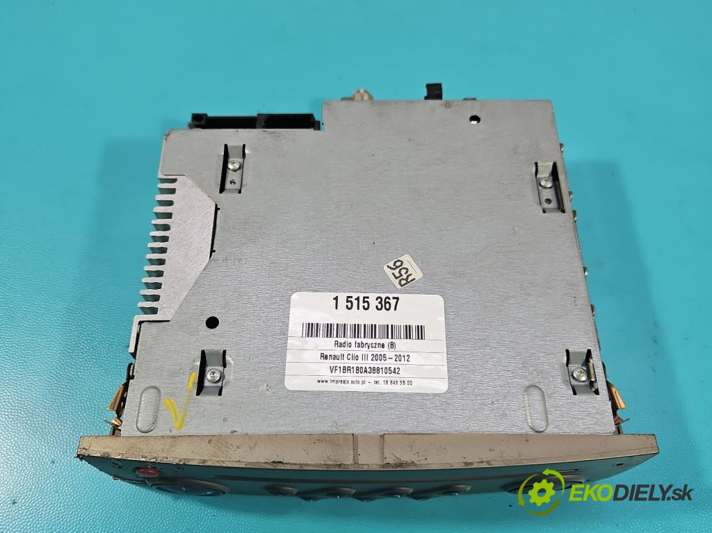 Renault Clio III 2005-2012 1.6 16V 111KM automatic 82 kW 1598 cm3 5- Radio originál 8200633623B
