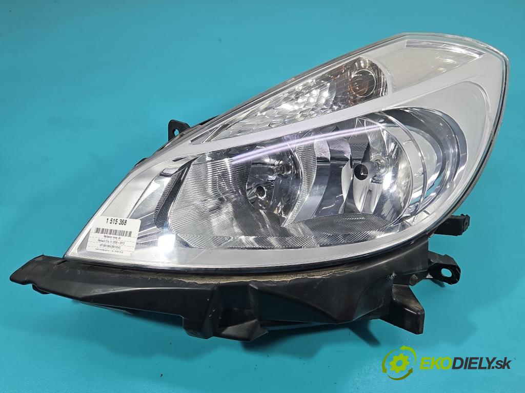 Renault Clio III 2005-2012 1.6 16V 111KM automatic 82 kW 1598 cm3 5- Reflektor: ľavý  (Kľučka dverí ostatné)