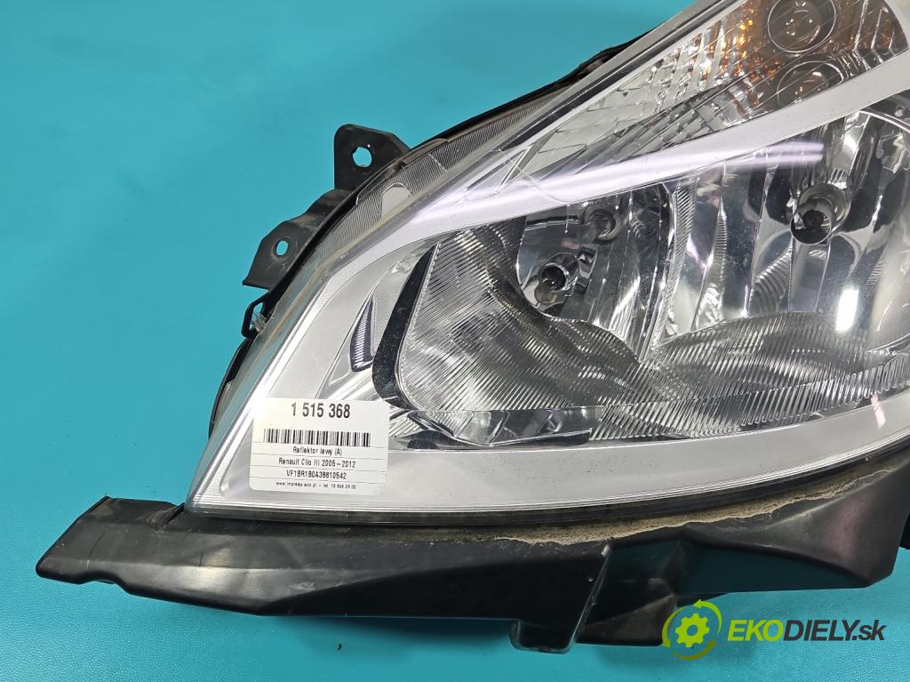 Renault Clio III 2005-2012 1.6 16V 111KM automatic 82 kW 1598 cm3 5- Reflektor: ľavý  (Kľučka dverí ostatné)