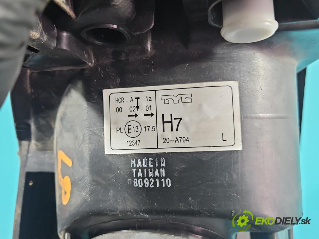 Renault Clio III 2005-2012 1.6 16V 111KM automatic 82 kW 1598 cm3 5- Reflektor: ľavý  (Kľučka dverí ostatné)