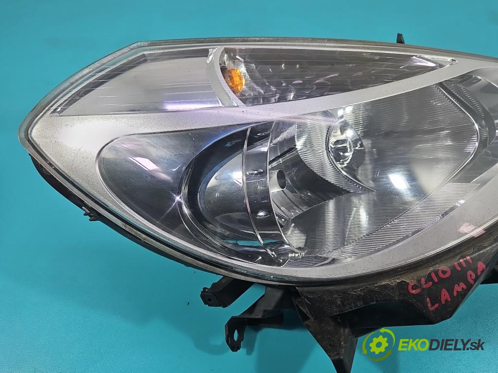 Renault Clio III 2005-2012 1.6 16V 111KM automatic 82 kW 1598 cm3 5- Reflektor: pravý  (Svetlo predné pravé)
