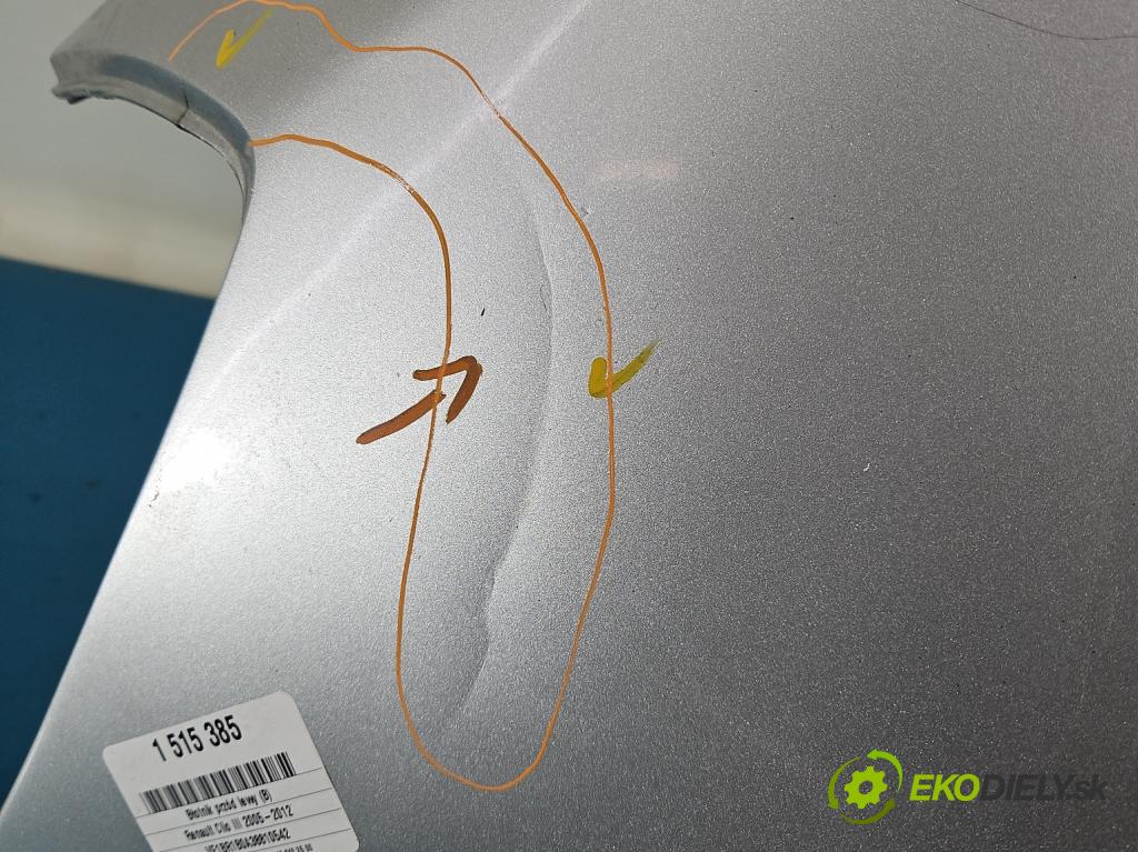 Renault Clio III 2005-2012 1.6 16V 111KM automatic 82 kW 1598 cm3 5- blatník predné ľavý  (Blatník predný ľavý)