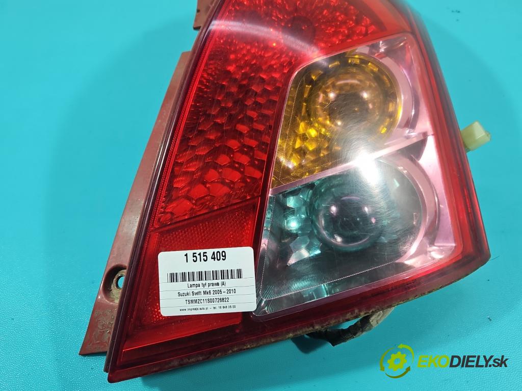 Suzuki Swift Mk6 2005-2010 1.3 16V 92 hp manual 68 kW 1328 cm3 5- světlo zadní pravé  (Klika dveří ostatní)