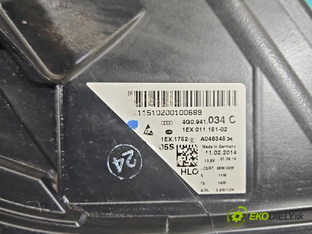 Audi A6 C7 2011-2018 3.0 tfsi: quattro 310HP automatic 228 kW 2995 cm3 4- Reflektor: pravý 4G0941034C (Svetlo predné pravé)