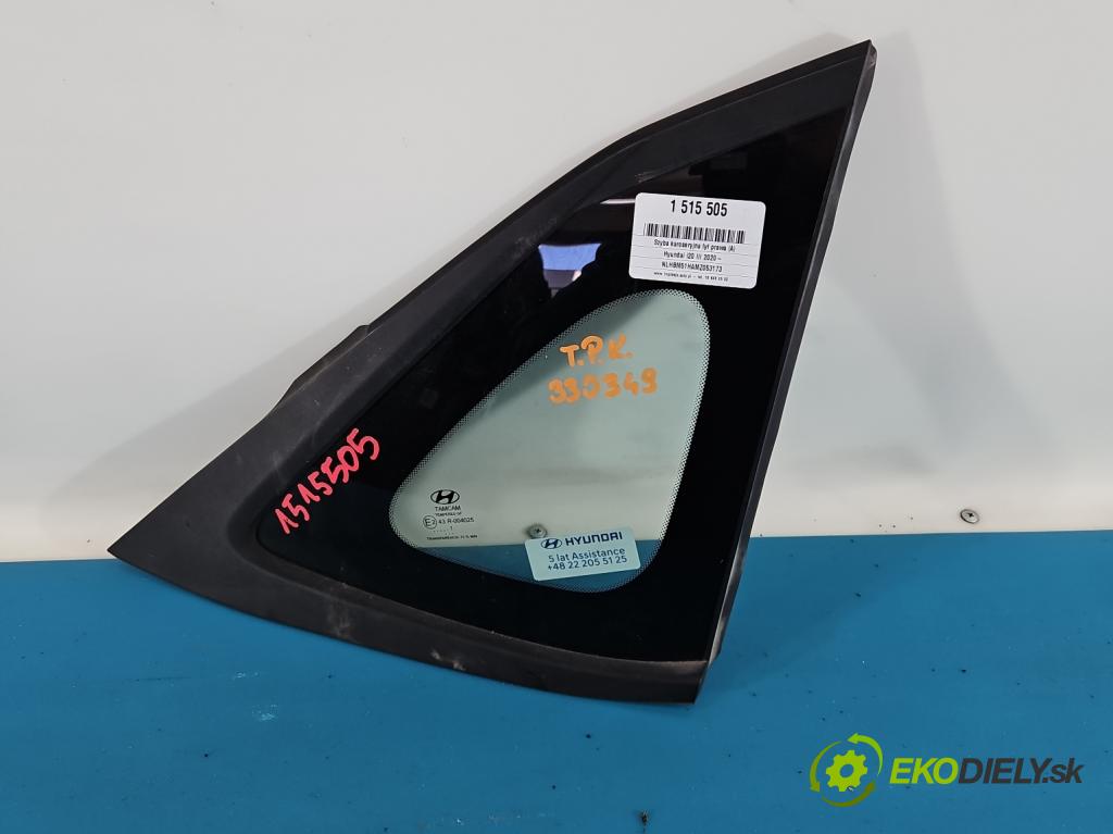 Hyundai i20 III 2020- 1.2 16V 84KM manual 61.8 kW 1197 cm3 5- sklo zadní pravé 