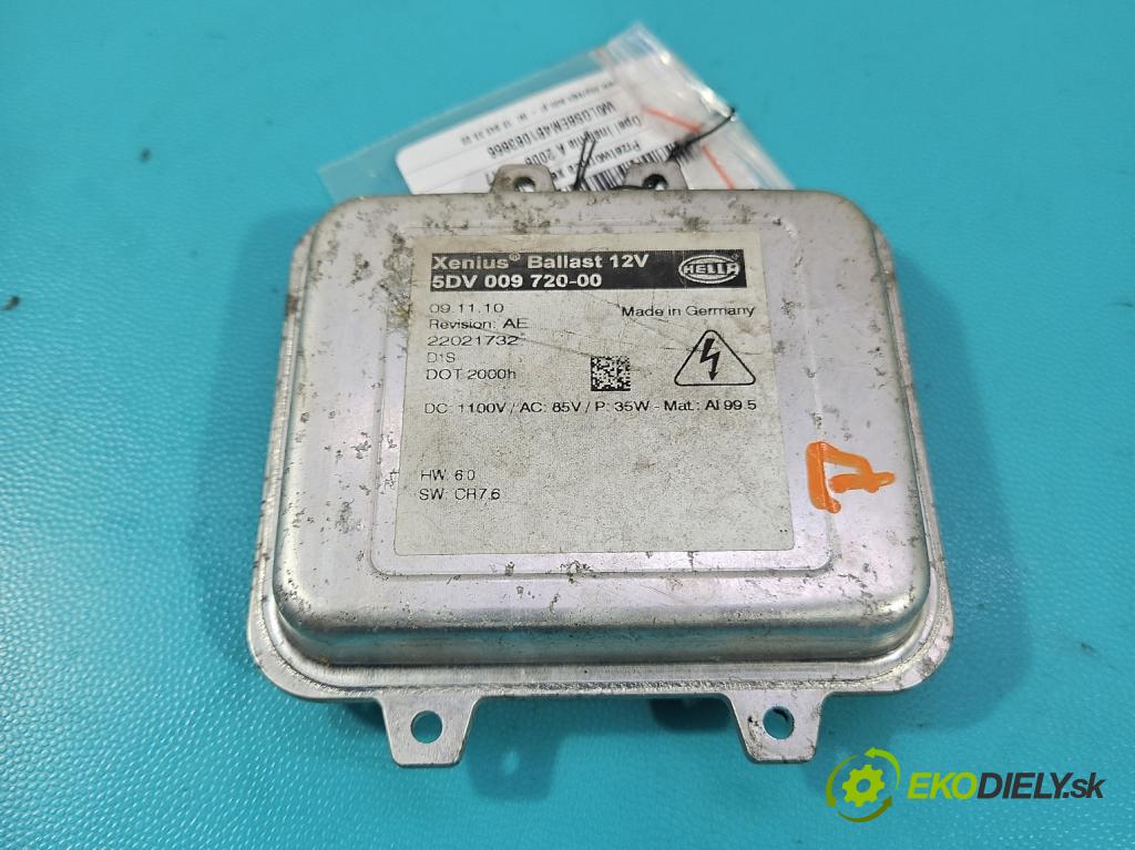 Opel Insignia A 2008-2017 2.0 cdti 160 hp manual 118 kW 1956 cm3 5- měnič xenon 5DV009720-00 (Řídící jednotka xenonu)