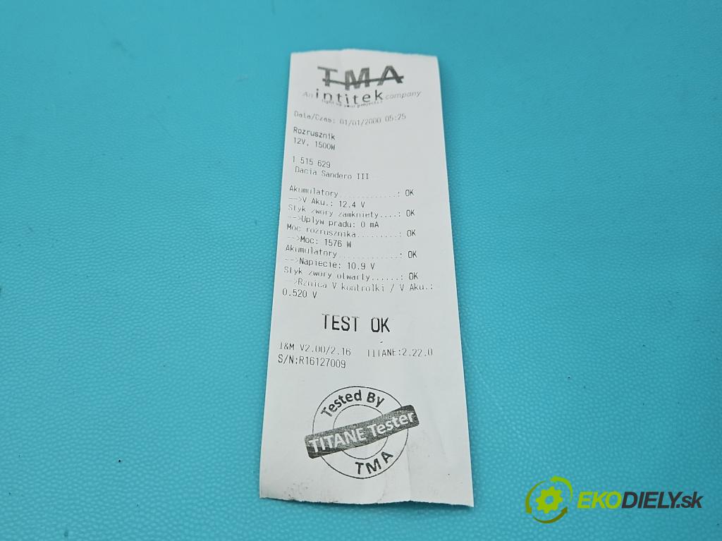 Dacia Sandero III 2020- 1.0 SCe 91KM manual 67 kW 999 cm3 5- startér: 233008820R (Startér)