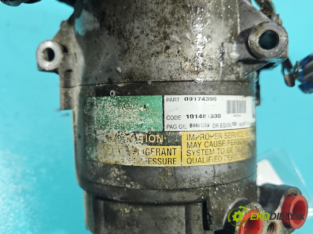 Opel Astra II 1998-2009 1.6 16v 101 hp manual 74 kW 1598 cm3 5- Kompresor: klíma 09174396 (Kompresor klimatizace)