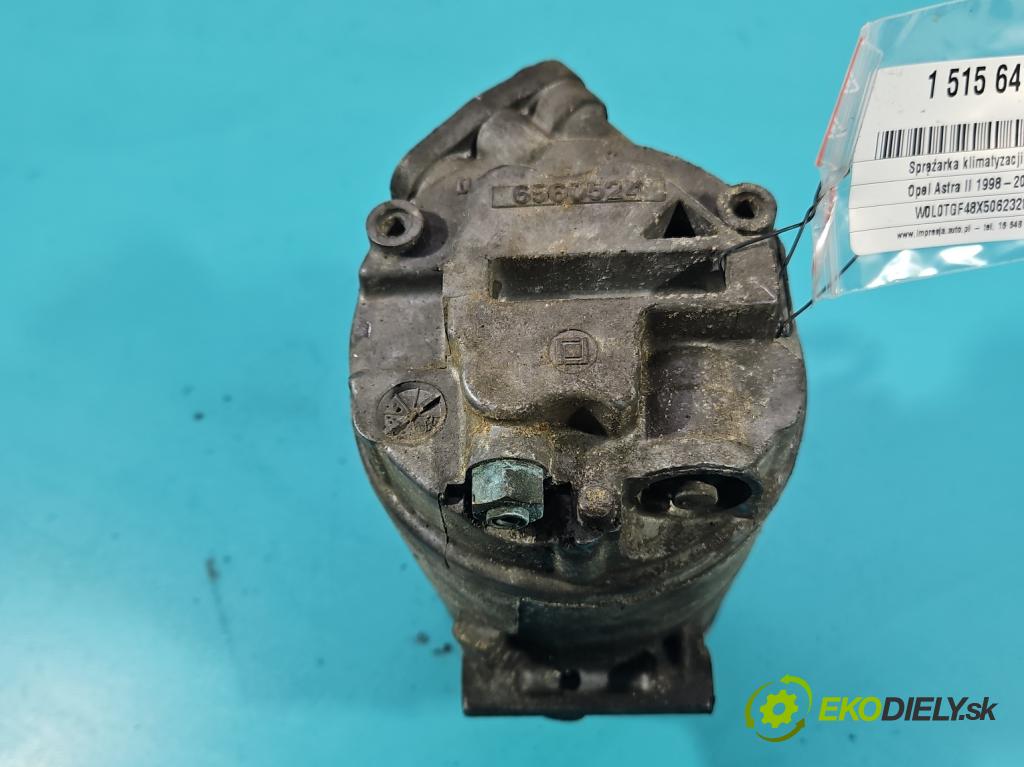 Opel Astra II 1998-2009 1.6 16v 101 hp manual 74 kW 1598 cm3 5- Kompresor: klíma 09174396 (Kompresor klimatizace)