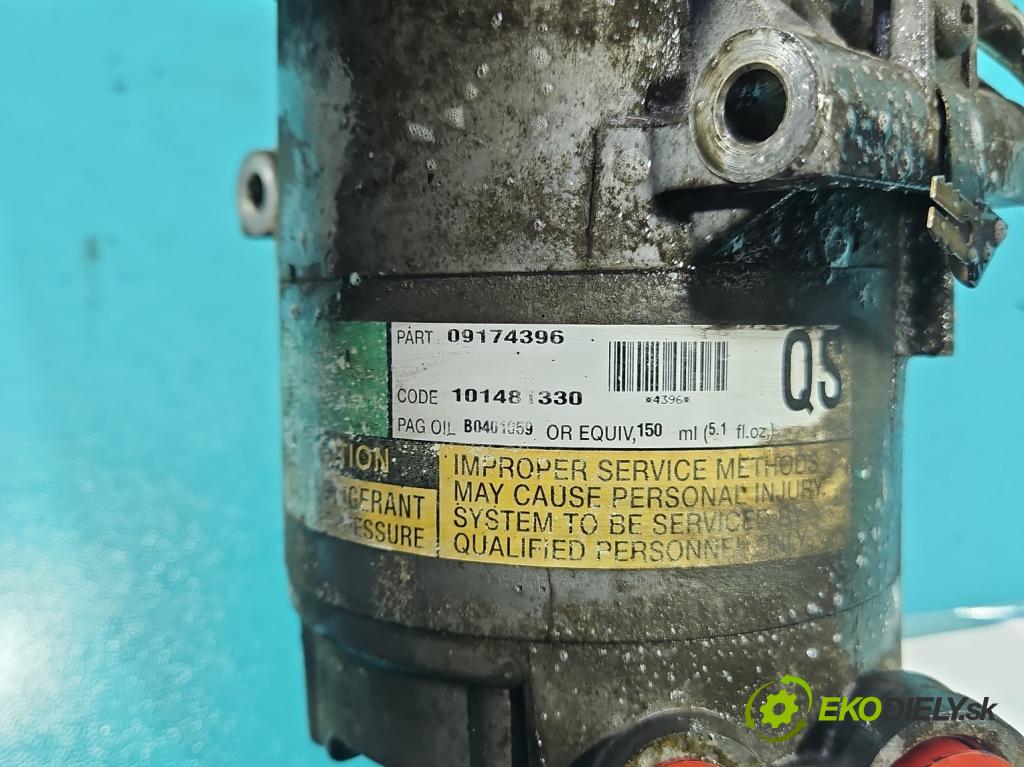 Opel Astra II 1998-2009 1.6 16v 101 hp manual 74 kW 1598 cm3 5- Kompresor: klíma 09174396 (Kompresor klimatizace)