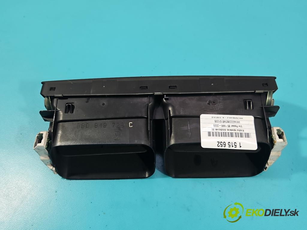 Vw Passat B5 1995-2005 1.9 tdi 110 HP manual 81 kW 1896 cm3 5- Mřížka: kúrenia stredová 3B0819728C (Mriežka kúrenia (fukár))