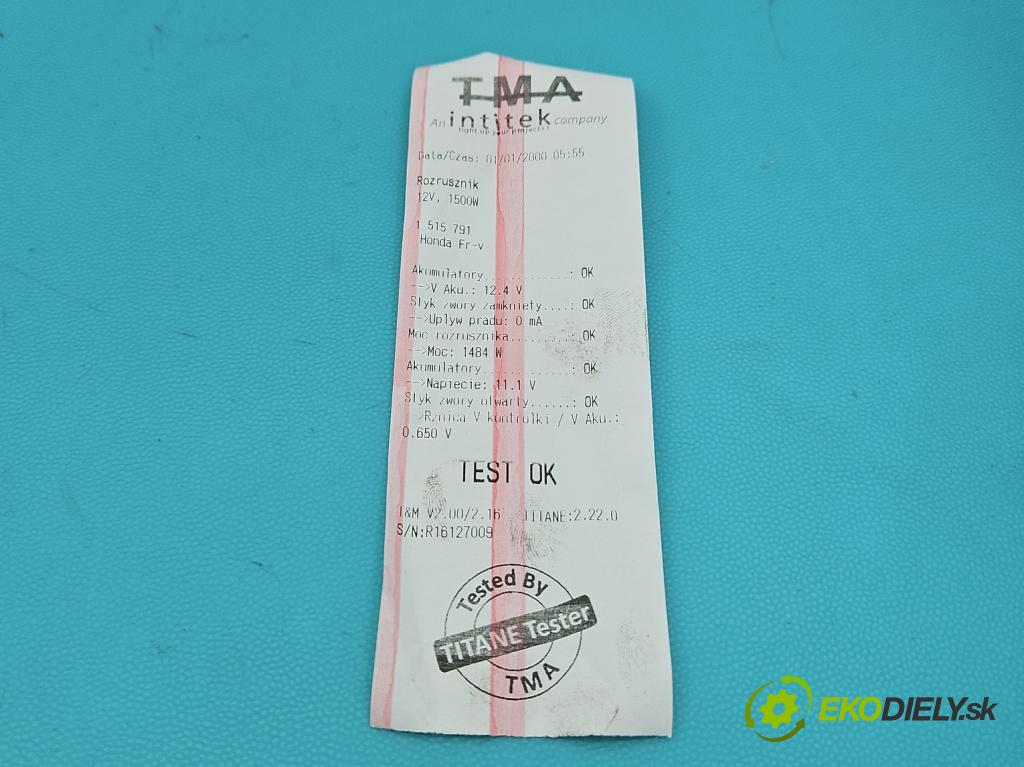 Honda Fr-v 1.7 16V 125 hp manual 92 kW 1668 cm3 5- startér: SM-44233 (Startér)