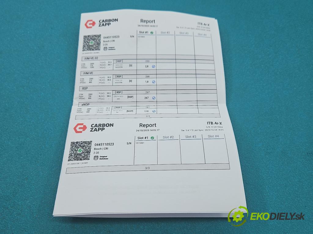 Jeep Grand Cherokee WK2 IV 2010-2021 3.0 CRD 250 HP automatic 184 kW 2987 cm3 5- vstrek 0445110523 (Vstrekovač paliva)