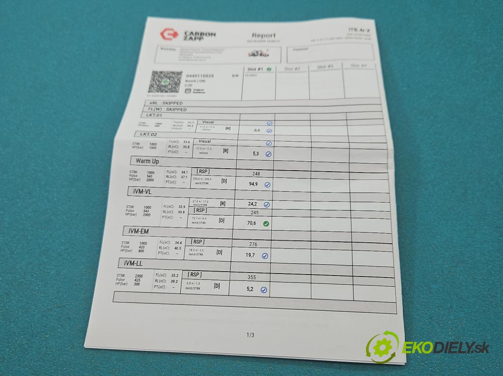 Jeep Grand Cherokee WK2 IV 2010-2021 3.0 CRD 250 HP automatic 184 kW 2987 cm3 5- vstrek 0445110523 (Vstrekovač paliva)