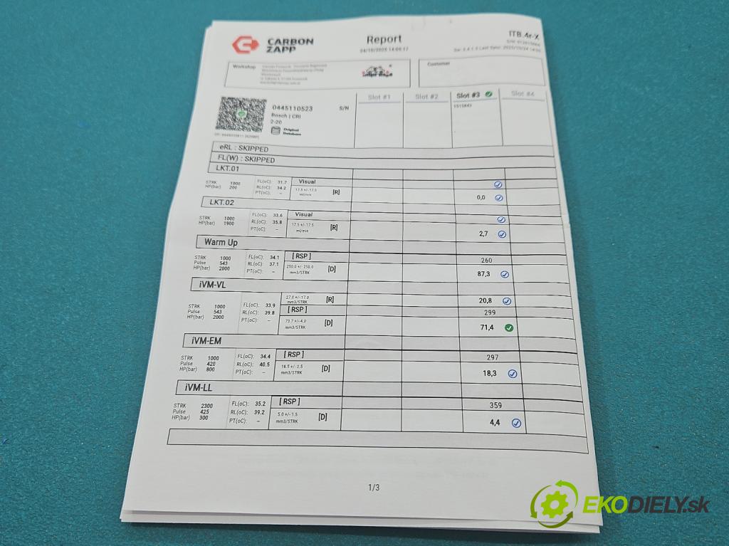 Jeep Grand Cherokee WK2 IV 2010-2021 3.0 CRD 250 HP automatic 184 kW 2987 cm3 5- vstrek 0445110523 (Vstrekovač paliva)