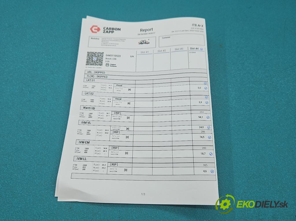 Jeep Grand Cherokee WK2 IV 2010-2021 3.0 CRD 250 HP automatic 184 kW 2987 cm3 5- vstrek 0445110523 (Vstrekovač paliva)